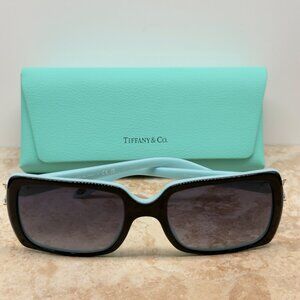 Tiffany & Co 4047B 80553C Black on Blue Grey Gradient Sunglasses Womens